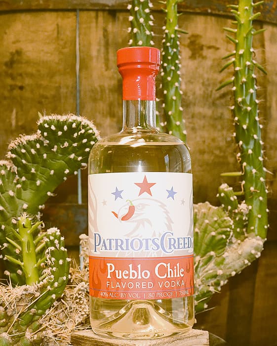 Patriots Creed Pueblo Chile Vodka with a cacti
